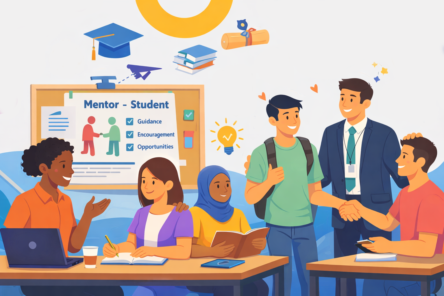 School mentorship and scholarship support